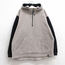 古着 長袖 ハーフジップ フリース ジャケット パーカー キッズ ボーイズ 子供服 90年代 90s USA製 ベージュ他 25dec03
