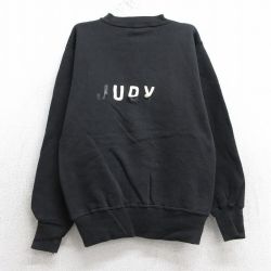 古着 長袖 スウェット キッズ ボーイズ 子供服 90年代 90s JUDY クルーネック 黒 25dec03
