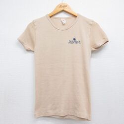 古着 半袖 ビンテージ Tシャツ キッズ 子供服 80年代 80s PALM BEACH クルーネック USA製 ベージュ 26may23