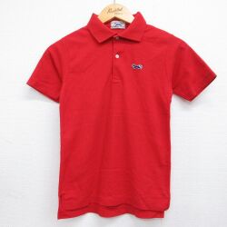 古着 ザフォックス THE FOX 半袖 ポロ シャツ キッズ 子供服 80年代 80s レッド 26may23