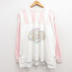 古着 長袖 スウェット レディース 90年代 90s ペプシ 大きいサイズ クルーネック 白他 ホワイト 25mar18 中古 スエット トレーナー トップス