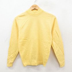 【20%OFF】古着 ペンドルトン 長袖 セーター レディース 90年代 90s ウール モックネック ハイネック USA製 黄 26feb18