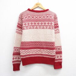 【20%OFF】古着 ジェイクルー 長袖 ブランド セーター レディース 90年代 90s ウール クルーネック 赤他【spe】 26feb21
