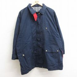 古着 カタリナ 長袖 ジャケット レディース 00年代 00s 大きいサイズ ロング丈 紺 ネイビー 24sep27 中古 アウター ジャンパー ブルゾン