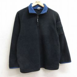 古着 オールドネイビー OLD NAVY 長袖 ハーフジップ フリース ジャケット レディース 黒他 ブラック 24dec09 中古 アウター ジャンパー ブルゾン