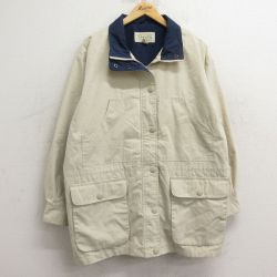 【50%OFF】古着 セントジョンズベイ 長袖 ジャケット レディース 00年代 00s 大きいサイズ ロング丈 薄ベージュ カーキ 24dec09 中古 アウター ジャンパー ブルゾン