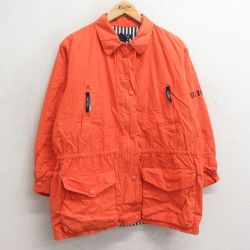 古着 ノーティカ NAUTICA 長袖 ブランド マウンテン ジャケット レディース 90年代 90s ビッグロゴ 大きいサイズ コットン オレンジ 25jan07 中古 アウター ジャンパー ブルゾン