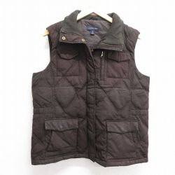 古着 ランズエンド キルティング ダウン ベスト レディース 茶 ブラウン 25jan09 中古 アウター