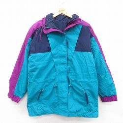 古着 長袖 ジャケット レディース 90年代 90s 大きいサイズ 青緑他 25jan11 中古 アウター ジャンパー ブルゾン