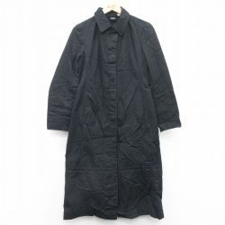 古着 ギャップ GAP 長袖 ステンカラー コート レディース 00年代 00s ロング丈 コットン 黒 ブラック 25jan11 中古 アウター