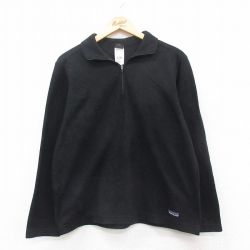 【50%OFF】古着 パタゴニア patagonia 長袖 ハーフジップ フリース ジャケット レディース 黒 ブラック 25jan17 中古 アウター ジャンパー ブルゾン