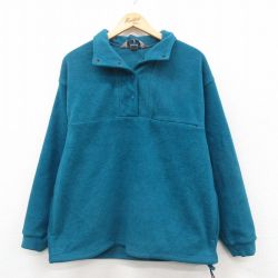 古着 EMS 長袖 フリース ジャケット レディース 90年代 90s スナップT 青緑 25jan17 中古 アウター ジャンパー ブルゾン