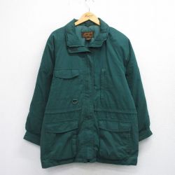 古着 エディーバウアー 長袖 ダウン ジャケット レディース 90年代 90s ラグラン 大きいサイズ ロング丈 緑 グリーン 25oct06 中古 アウター ジャンパー ブルゾン