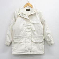 【50%OFF】古着 エディーバウアー 長袖 ダウン ジャケット レディース 90年代 90s ラグラン 白 ホワイト 【spe】 25oct06 中古 アウター ジャンパー ブルゾン