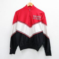 【20%OFF】古着 ラッセル 長袖 ジャージ レディース 80年代 80s ハルリンゲンレディカージナルス マルチカラー USA製 赤他 レッド 25nov04 中古 アウター トラックジャケット