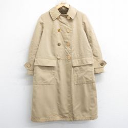 古着 アクスキュータム 長袖 コート レディース 80年代 80s ロング丈 イングランド製 ベージュ 内側ファー【spe】 26jan16