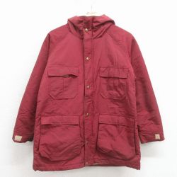 【20%OFF】古着 エルエルビーン 長袖 ナイロン ジャケット マウンテン パーカー レディース 90年代 90s ラグラン USA製 エンジ 26jan30