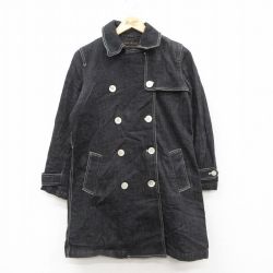 古着 ラルフローレン 長袖 ブランド デニム コート レディース ロング丈 黒【spe】26feb03