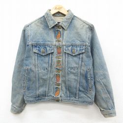 【20%OFF】古着 ギャップ GAP 長袖 ジージャン レディース 90年代 90s ペイズリー柄 紺 デニム【spe】 26feb14