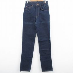 【50%OFF】古着 ジーンズ レディース 90年代 90s デッドストック コットン USA製 濃紺 ネイビー デニム 23sep29 中古 ボトムス ジーパン Gパン ロング パンツ