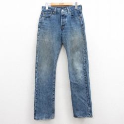 【20%OFF】古着 リーバイス Levis 501 ジーンズ レディース コットン 紺 ネイビー デニム 25jan17 中古 ボトムス ジーパン Gパン ロング パンツ