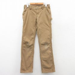 【20%OFF】古着 カーハート Carhartt ペインター パンツ レディース ダック地 ベージュ カーキ 25mar28 中古 ボトムス