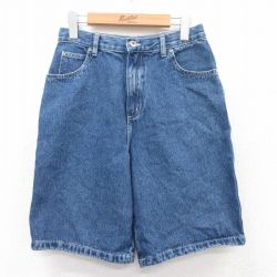 古着 ルート66 ショート パンツ レディース 00年代 00s コットン 紺 ネイビー デニム 25may09 中古 ボトムス 短パン ショーパン ハーフ