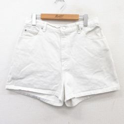 古着 SASSON ショート パンツ レディース 90年代 90s コットン タロン 白 ホワイト デニム 25may09 中古 ボトムス 短パン ショーパン ハーフ