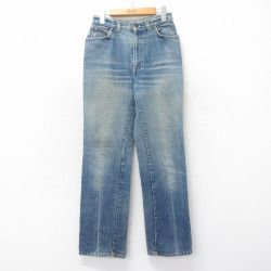 古着 リーバイス Levis ジーンズ レディース 90年代 90s ヒゲ USA 紺 ネイビー デニム 25may22 中古 ボトムス ジーパン Gパン ロング パンツ