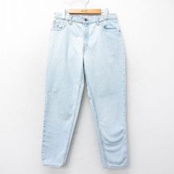 古着 リーバイス Levis 550 ジーンズ レディース 00年代 00s テーパード コットン カナダ製 薄紺 ネイビー デニム 25may22 中古 ボトムス ジーパン Gパン ロング パンツ