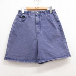 【50%OFF】古着 リー Lee ショート パンツ ショーツ レディース 90年代 90s コットン USA製 紫 パープル デニム 25jun27 中古 ボトムス 短パン ショーパン ハーフ