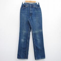 古着 リーバイス Levis 25035 ジーンズ レディース 80年代 80s ヒゲ USA製 タロン 紺 ネイビー デニム 【spe】 25oct06 中古 ボトムス ジーパン Gパン ロング パンツ