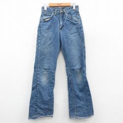 【20%OFF】古着 リー Lee ジーンズ レディース 80年代 80s ブーツカット フレア USA製 タロン 紺 ネイビー デニム 【spe】 25oct20 中古 ボトムス ジーパン Gパン ロング パンツ