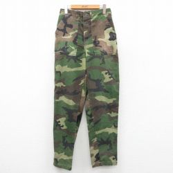 【20%OFF】古着 ハンティング ベイカー パンツ レディース ウッドランドカモ 緑他 迷彩 26feb18