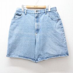 古着 リー Lee ショート パンツ ショーツ レディース 90年代 90s コットン USA製 薄紺 デニム 26may01