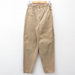 古着 ドッカーズ パンツ レディース 90年代 90s テーパード コットン ベージュ ストライプ【spe】 26may01