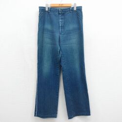 古着 ジーンズ レディース 80年代 80s タロン 紺 デニム ストライプ【spe】 26may12