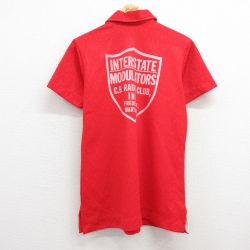【50%OFF】古着 キングルイ 半袖 ハーフジップ シャツ レディース 70年代 70s MODULATORS 赤他 レッド 24aug02 中古 ブラウス トップス