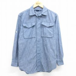 古着 ラルフローレン Ralph Lauren 長袖 ブランド シャツ レディース 紺 ネイビー 霜降り 25may08 中古 ブラウス トップス