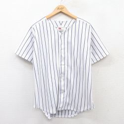 古着 ローリングス 半袖 ベースボール シャツ レディース 90年代 90s ラグラン USA製 白他 ホワイト ストライプ 25may09 中古 ブラウス トップス