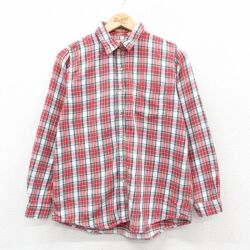 古着 エルエルビーン 長袖 シャツ レディース 90年代 90s コットン 赤他 チェック 26feb09