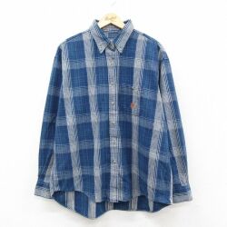 古着 ラングラー 長袖 シャツ レディース 20X 大きいサイズ 紺他 チェック 26feb09