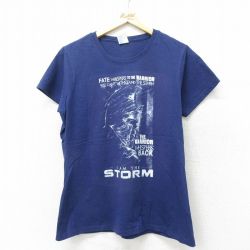 古着 半袖 Tシャツ レディース I AM STORM コットン クルーネック 紺 ネイビー 24jun28 中古
