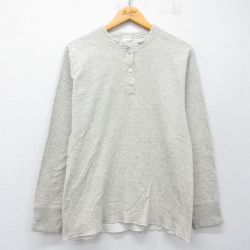 古着 エルエルビーン 長袖 ビンテージ サーマル Tシャツ レディース 90年代 90s RIVER DRIVERS SHIRT 無地 ヘンリーネック USA製 薄グレー 霜降り【spe】 26mar28
