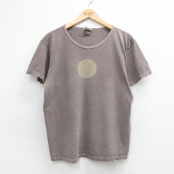 古着 半袖 ビンテージ Tシャツ レディース 90年代 90s マンダラクロス コットン クルーネック USA製 茶 26may07
