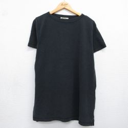 古着 エディーバウアー 半袖 ビンテージ Tシャツ レディース 00年代 00s 無地 鹿の子 クルーネック 黒 26may08
