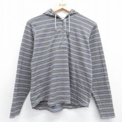 古着 セントジョンズベイ 半袖 ビンテージ Tシャツ パーカー レディース 00年代 00s コットン ヘンリーネック 茶他 ボーダー【spe】 26may08