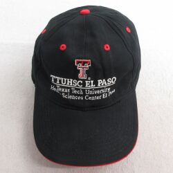 中古 キャップ テキサステック 刺繍 コットン 黒 ブラック 25jul01