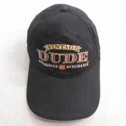 中古 キャップ DUDE 刺繍 コットン 黒 ブラック 25jul01