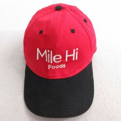 中古 キャップ Mile 刺繍 ツートンカラー 赤 レッド 25jul01